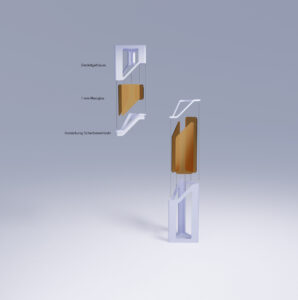 Explosionsdarstellung des Stiftgehäuses - Rendering